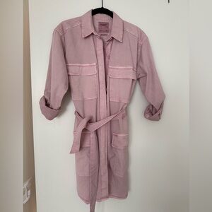 Abercrombie Pink Belted Shirt Dress